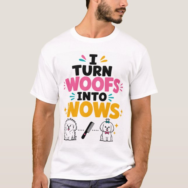 Funny Dog Groomer T-Shirt (Devant)