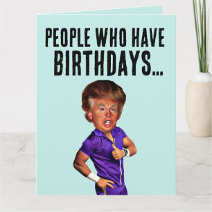 FUNNY DONALD TRUMP CARTE D'ANNIVERSAIRE POUR AMI F