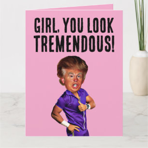 FUNNY DONALD TRUMP CARTE D'ANNIVERSAIRE POUR ELLE