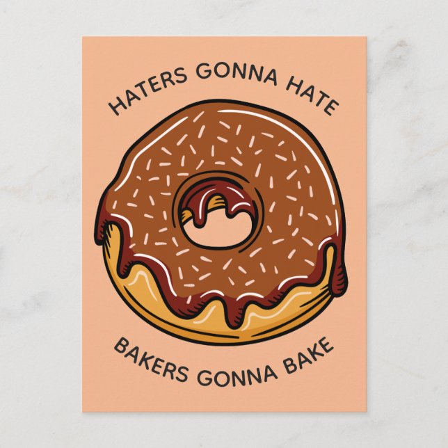 Funny Donut personnalisé texte et couleur carte po (Devant)