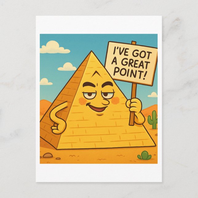 Funny Egyptian Pyramid Carte postale de plaisanter (Devant)