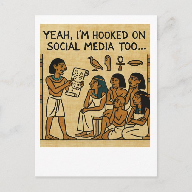 Funny Egyptian Social Media Humour Carte postale (Devant)