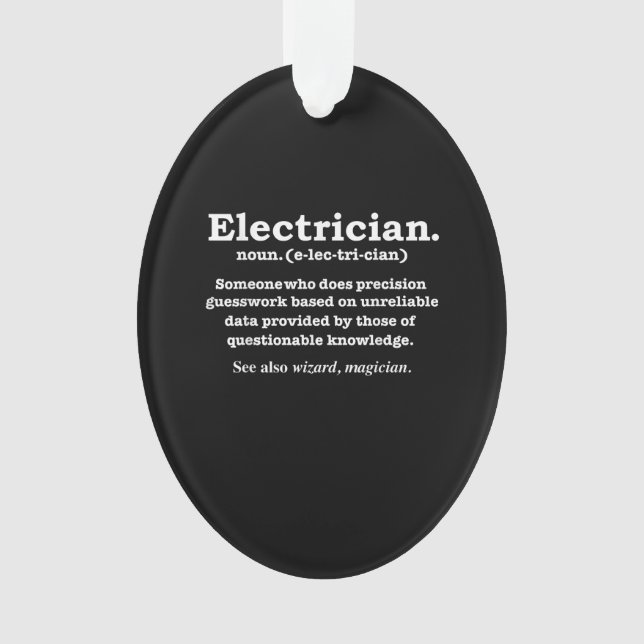Funny Electrician Definition Gift Graduation (devant)