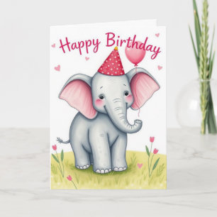 Funny Elephant Bonne Carte d'anniversaire