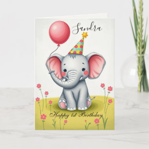 Funny Elephant Bonne Carte d'anniversaire