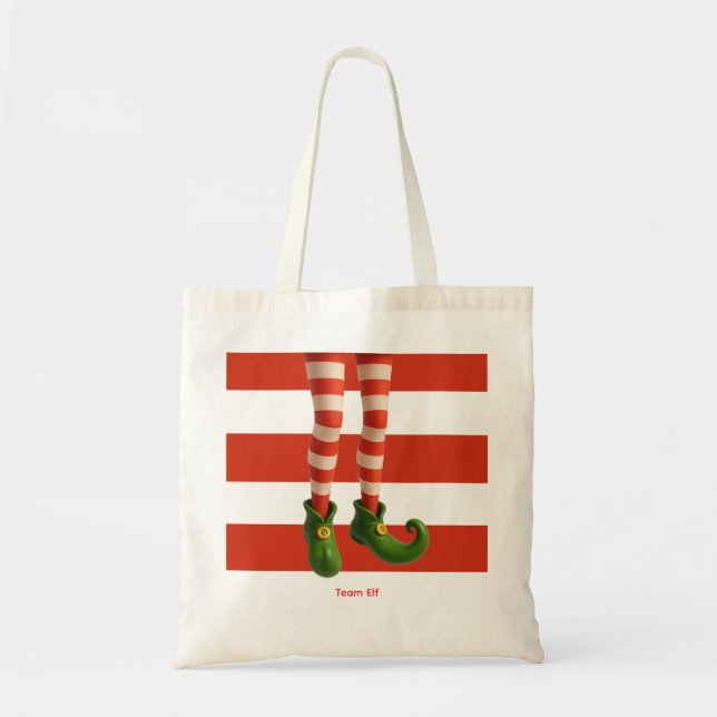 Funny Elf Legs | North Pole Fun Christmas Tote Bag (Devant)