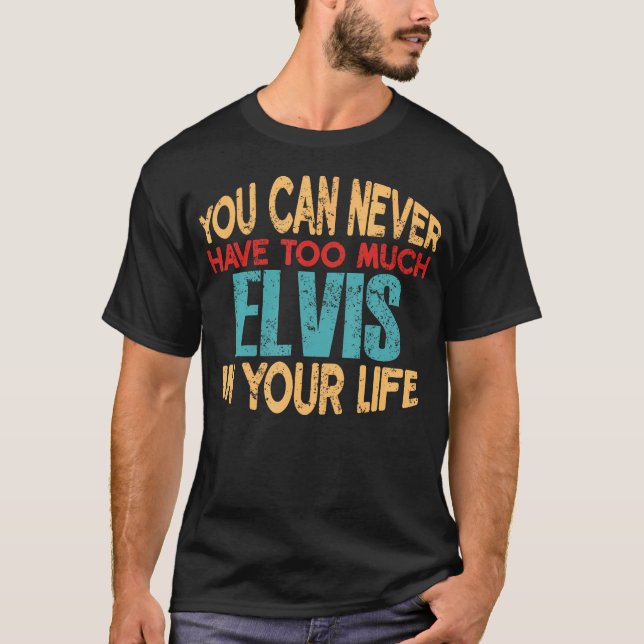 Funny Elvis Tshirt personnalisé Premier nom Plaisa (Devant)