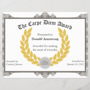 Funny Employé Award - Carpe Diem