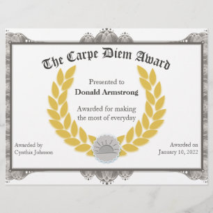 Funny Employé Award - Carpe Diem