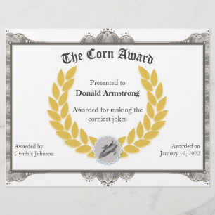 Funny Employé Award - Corn