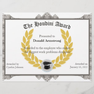 Funny Employé Award - Houdini