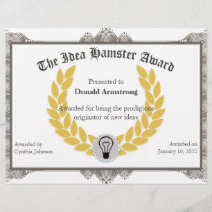 Funny Employé Award - Idea Hamster