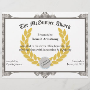 Funny Employé Award - McGuyver