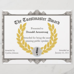 Funny Employé Award - Toastmaster