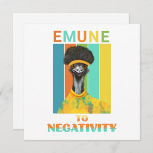 Funny Emu Bird Pun - Emune à la Négativité
