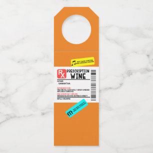 Funny Étiquette d'avertissement de vin d'ordonnanc