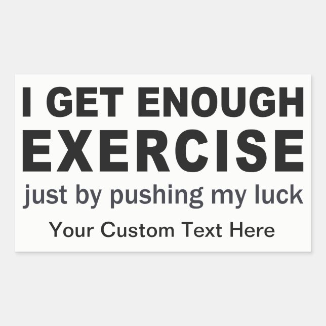 Funny Exercice autocollants personnalisés (Devant)