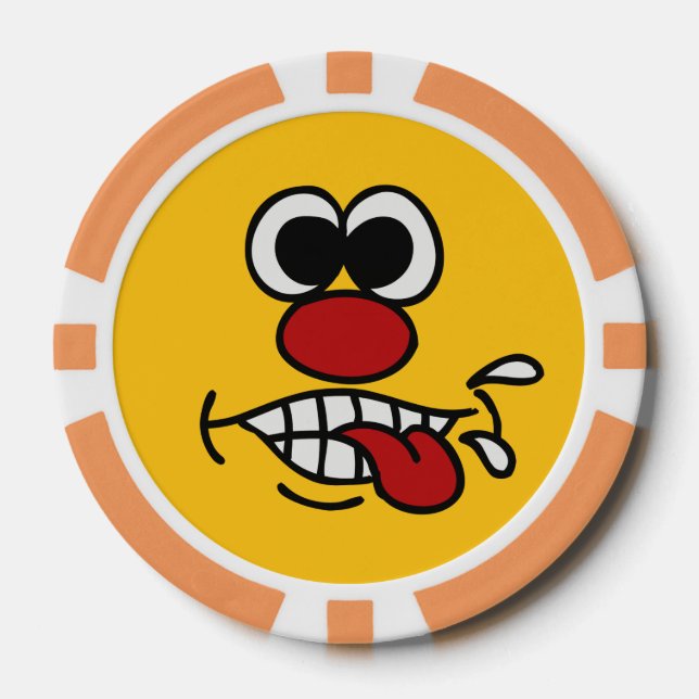 Funny Face jetons de poker personnalisés (Recto)