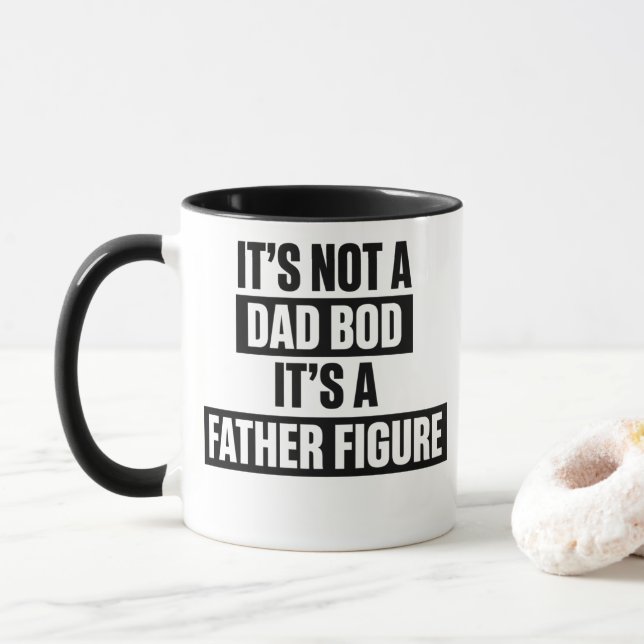 Funny Father Figure Dad Bod Coffee Mug Gift (Avec donut)
