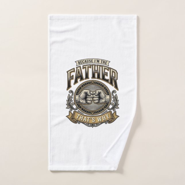 Funny Father Fist Bump Vintage Engraving Shirt Des (Serviette à main)