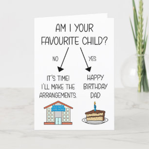 Funny Favori Carte d'anniversaire enfant pour papa