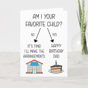 Funny Favori Carte d'anniversaire enfant pour papa