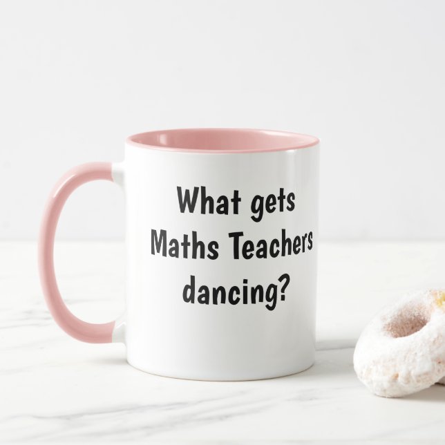 Funny Femme Maths Enseignante Mug Logarithme Joke  (Avec donut)