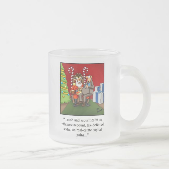 Funny Finance Humour Christmas Mug (Droit)