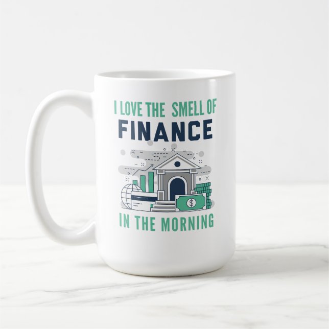 Funny Finance Mug Business Office Coworker Blue (Gauche)
