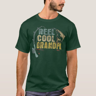 Funny Fishing tee Vintage Reel Cool Grandpa TShirt