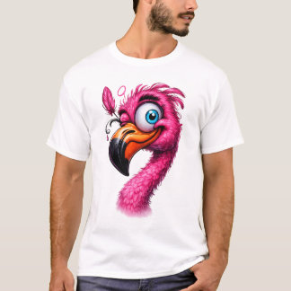 Funny Flamingo T-Shirt – Bright Cartoon Style