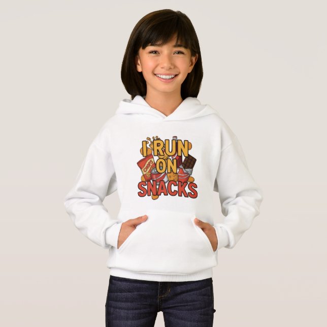 Funny Food Lover Quote: I Run on Snacks (Devant entier)