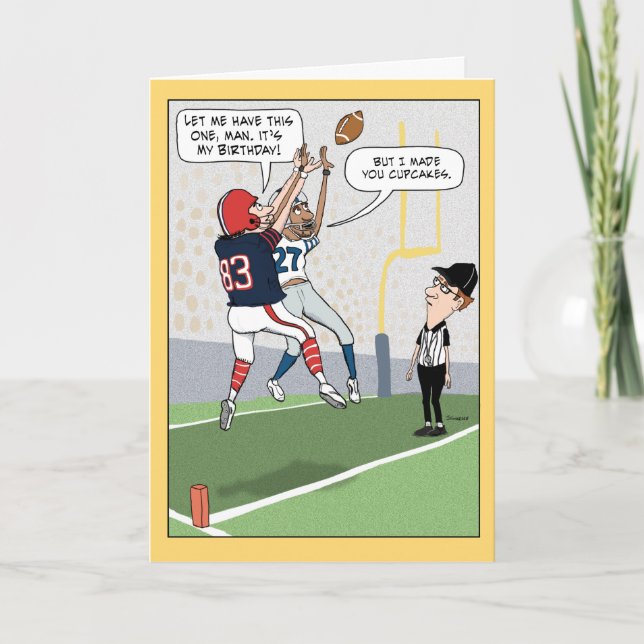 Funny Football Carte d'anniversaire (Devant)