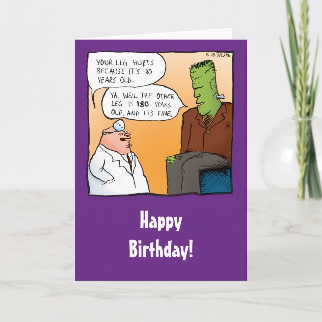 Funny Frankensteins Docteur carte d'anniversaire (Devant)