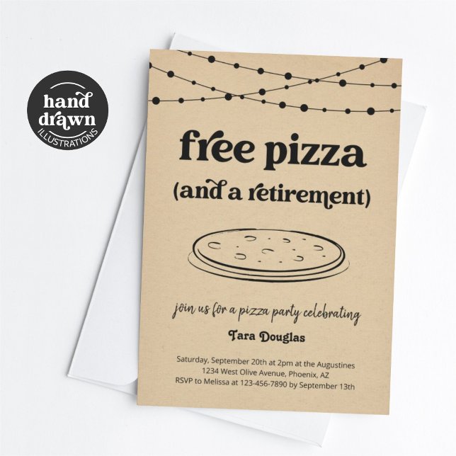Funny Free Pizza & une invitation à la retraite (Créateur téléchargé)