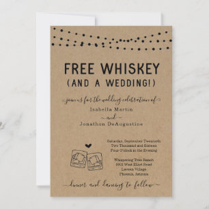 Funny Free Whiskey et une Faire-part de mariage