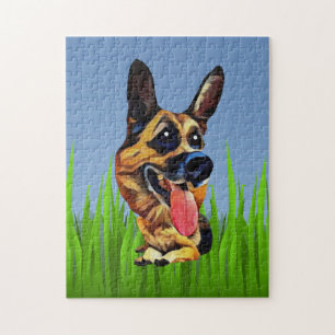 Funny German Shepherd 252 Piece Puzzle