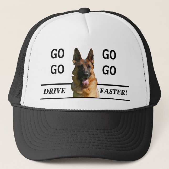 Funny German Shepherd Trucker Casquette (Devant)