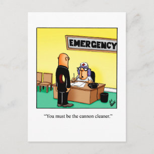 Funny Get Well Carte Postale "Cannon Cleaner"