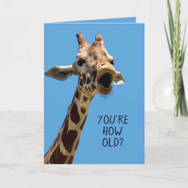 Funny Giraffe Carte d'anniversaire (Devant)