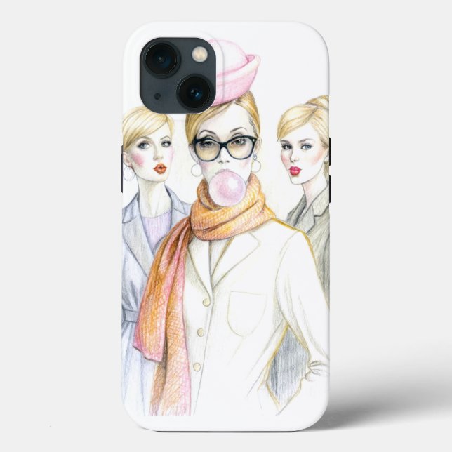 Funny Girls iPhone 13 Coque (Verso)