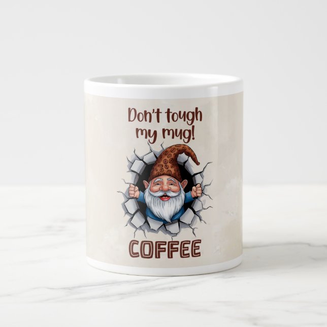 Funny Gnome Coffee Mug – “Don’t Touch My Mug (Devant)