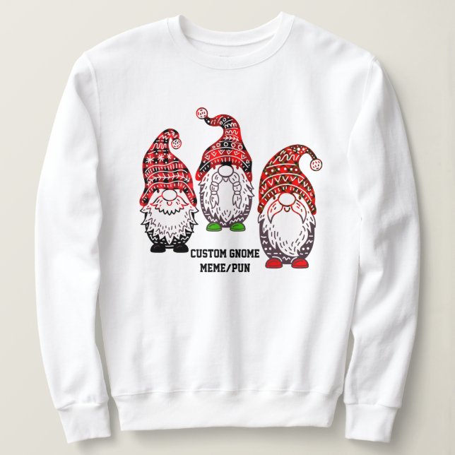 Funny Gnome Sweatshirt - Sweat - shirt à capuche d (Design devant)