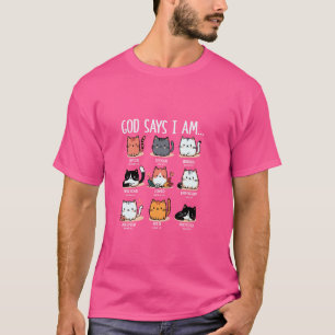 Funny God dit I Am Chat tshirt Christian Inspirati