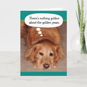 Funny Golden Oldie Golden Retriever Carte Annivers