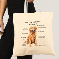 Funny Golden Retriever Sac fourre-tout d'avant-pla