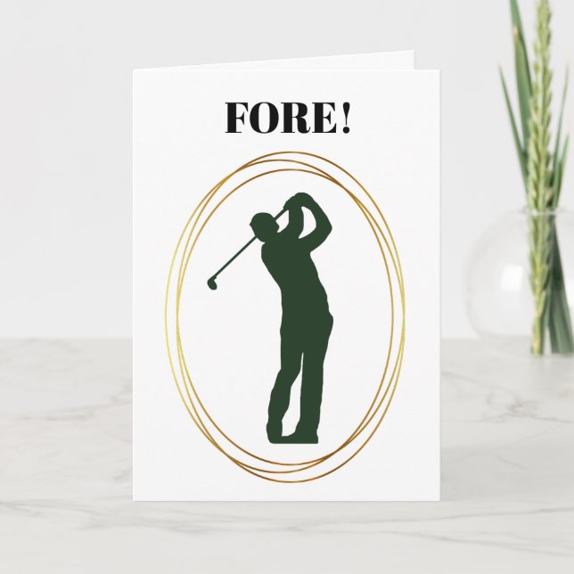 Funny Golf Carte d'anniversaire pour les hommes (Devant)