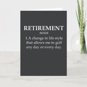Funny Golf Carte de retraite Golfer Plaisanterie c