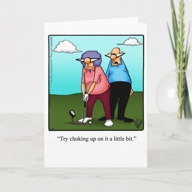 Funny Golf Humour Carte de voeux vierge (Devant)