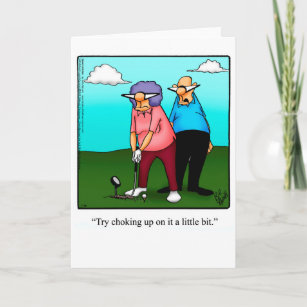 Funny Golf Humour Carte de voeux vierge